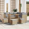 vidaXL Ensemble de canap&eacute; de jardin 9 pcs beige et gris clair