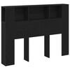 vidaXL Cabinet de T&ecirc;te de Lit Ch&ecirc;ne noir Bois d'ing&eacute;nierie
