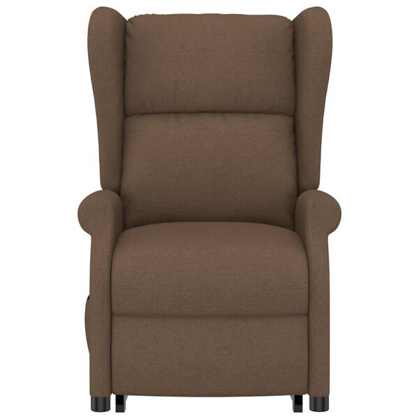 vidaXL Fauteuil de massage Marron Tissu