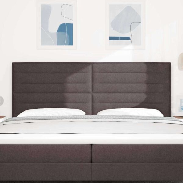 vidaXL T&ecirc;te de lit Marron fonc&eacute; 200 cm Cuir synth&eacute;tique