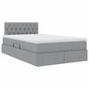 vidaXL Lit avec rangement et matelas Gris clair 120 x 200 cm