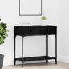 vidaXL Table console Ch&ecirc;ne noir 75 x 34,5 x 75 cm Bois d'ing&eacute;nierie