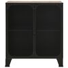 vidaXL Armoires de rangement 2 pcs Marron 72x36x82 cm M&eacute;tal et MDF