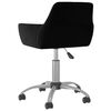 vidaXL Chaises pivotantes &agrave; manger lot de 2 Noir Velours