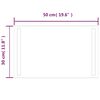 vidaXL Miroir de salle de bain &agrave; LED 50x30 cm
