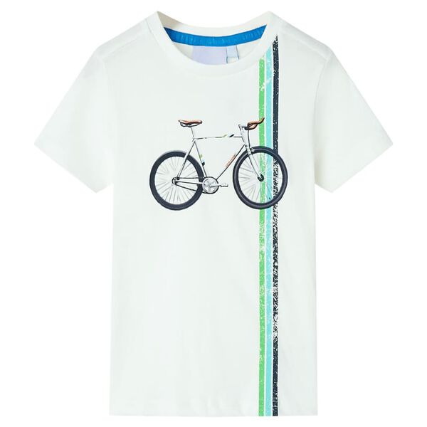 T-shirt pour enfants avec manches courtes &eacute;cru 140