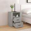 vidaXL Table de chevet Gris b&eacute;ton 50x36x60 cm Bois d'ing&eacute;nierie