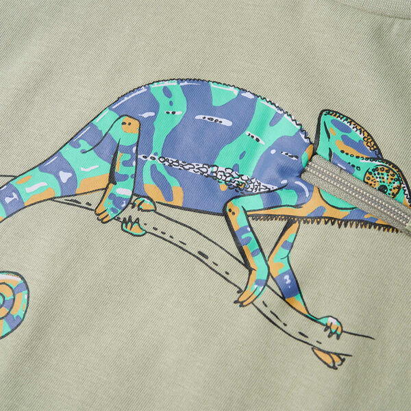 T-shirt pour enfants avec manches courtes kaki clair 92