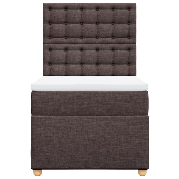 vidaXL Sommier &agrave; lattes de lit avec matelas Marron fonc&eacute; 80x200 cm