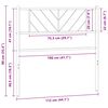 vidaXL T&ecirc;te de lit de remplacement m&eacute;tal noir 107 cm