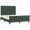 vidaXL Cadre de lit sans matelas vert fonc&eacute; 140x200 cm velours