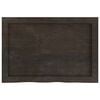 vidaXL Dessus de table marron fonc&eacute; bois ch&ecirc;ne massif trait&eacute;