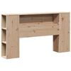 vidaXL Tête de lit avec rangement 135 cm bois massif de pin