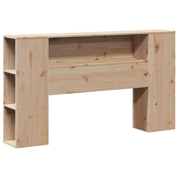 vidaXL Tête de lit avec rangement 135 cm bois massif de pin