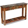 vidaXL Table console Bois de r&eacute;cup&eacute;ration massif 120x30x76 cm