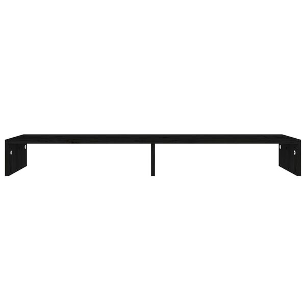 vidaXL Support de moniteur Noir 110x23,5x9 cm Bois d'ing&eacute;nierie