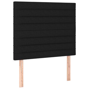 vidaXL T&ecirc;te de lit Noir 80x5x118/128 cm Tissu
