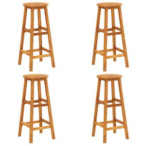 vidaXL Tabourets de bar lot de 4 bois d'acacia solide