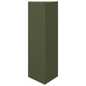 vidaXL Jardini&egrave;re vert olive triangulaire 30x26x75 cm acier