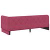 vidaXL Cadre de lit d'angle avec matelas Bordeaux 80 x 200 cm Velours