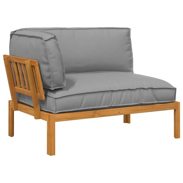 vidaXL Ensemble de Canap&eacute;s avec coussin Uni Gris 131,5 x 92 x 69 cm
