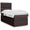vidaXL Sommier &agrave; lattes de lit avec matelas Marron fonc&eacute; 90x200 cm