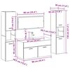 vidaXL Ensemble de mobilier de salle de bain 4 pcs Ch&ecirc;ne noir