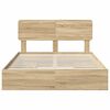 vidaXL Lit de Rangement Ch&ecirc;ne Sonoma 150 x 200 cm Bois d'ing&eacute;nierie