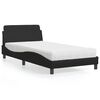 vidaXL Lit avec matelas Dover noir 100x200 cm similicuir