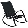 vidaXL Chaises &agrave; bascule de jardin lot de 2 Textil&egrave;ne Noir