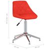 vidaXL Chaise pivotante de salle &agrave; manger Rouge Similicuir