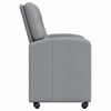 vidaXL Chaises de Salle &agrave; Manger avec Roues 2 pcs Gris clair