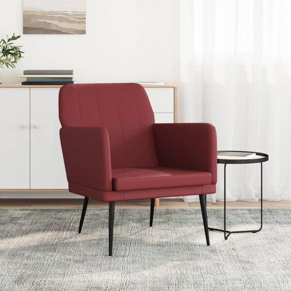 vidaXL Fauteuil Bordeaux 61x78x80 cm Similicuir