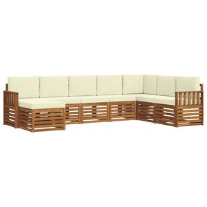 vidaXL Ensembles de canap&eacute;s avec coussin 8 pcs Naturel et Cr&egrave;me