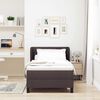 vidaXL Lit &agrave; ressorts avec matelas Marron fonc&eacute; 100 x 200 cm tissu