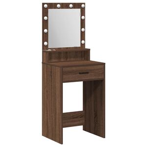 vidaXL Table de Toilette Ch&ecirc;ne brun 50 x 41 x 135 cm Bois d'ing&eacute;nierie