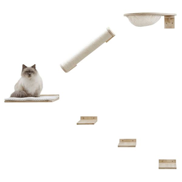 Kerbl Mur d'escalade pour chats Rocky 52x17x37 cm naturel et blanc