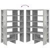 vidaXL Cabinet &agrave; chaussures 2 pcs Gris b&eacute;ton Bois d'ing&eacute;nierie
