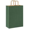 vidaXL Sacs en papier 50 pcs avec poign&eacute;es vert 26x12x35 cm