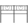 vidaXL T&ecirc;te de lit m&eacute;tal noir 120 cm