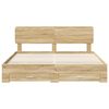 vidaXL Cadre de lit Ch&ecirc;ne Sonoma 180 x 200 cm Bois d'ing&eacute;nierie