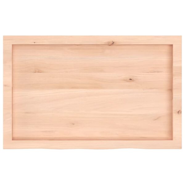 vidaXL Dessus de table 80x50x(2-6) cm bois de ch&ecirc;ne massif non trait&eacute;