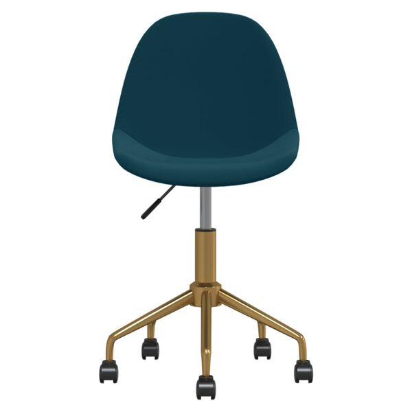 vidaXL Chaises pivotantes &agrave; manger lot de 2 Bleu Velours