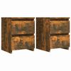 vidaXL Tables de chevet 2 pcs ch&ecirc;ne fum&eacute; 30x30x40 cm Bois d'ing&eacute;nierie