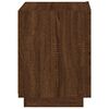vidaXL Armoire de chevet et lumi&egrave;res LED ch&ecirc;ne marron bois ing&eacute;nierie