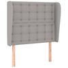 vidaXL T&ecirc;te de lit avec oreilles Gris clair 103x23x118/128 cm Tissu