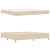 vidaXL Cadre de lit avec matelas Cr&egrave;me 200 x 200 cm tissu