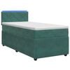 vidaXL Lit boxspring avec matelas Vert fonc&eacute; 90 x 200 cm Velours
