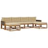 vidaXL Ensemble de canap&eacute;s d'ext&eacute;rieur 6 pc Naturel et Beige