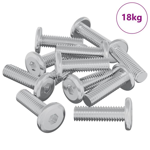 vidaXL Vis 1593 pcs Argent&eacute; 8 x 25 mm Acier